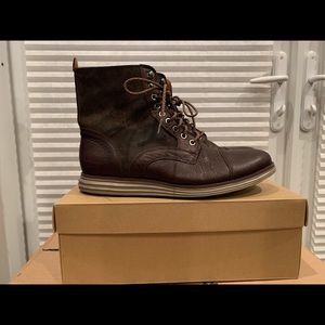 Cole Haan Lunargrand Cap Toe Waterproof Boots 10.5